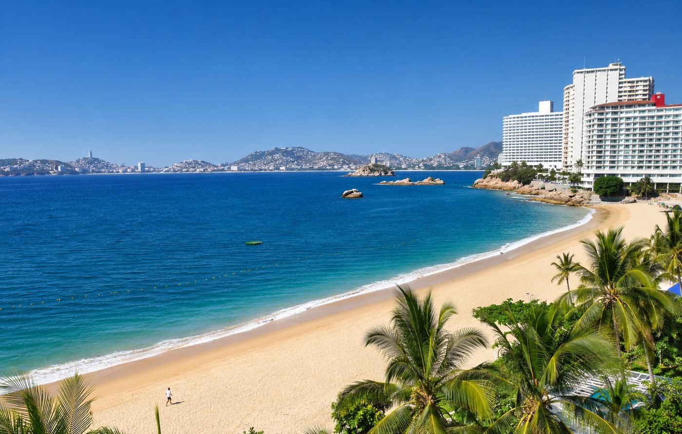 Bahía de Acapulco vista desde la playa
